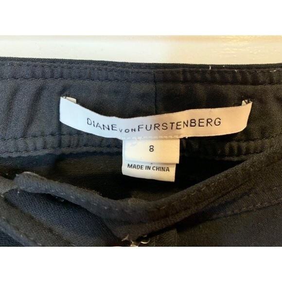 Diane Von Furstenberg Lena Knit Suiting Moto Leggings Size 8 - Picture 2 of 8